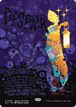 Near Mint x 1 Force of Despair (0029) - Borderless - Pro Tour Promo Secret Lair - Image 2