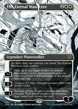 Moderate Play x 1 The Eternal Wanderer - Borderless Manga Phyrexia: All Will Be - Image 1