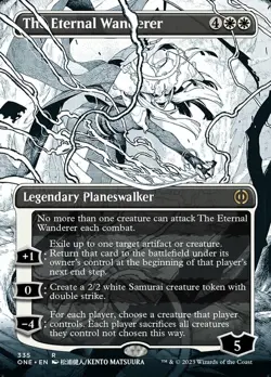 Moderate Play x 1 The Eternal Wanderer - Borderless Manga Phyrexia: All Will Be - Image 2