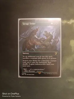 Savage Order - Borderless - Jurassic World Collection REX (MTG) - Image 1
