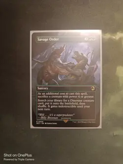 Savage Order - Borderless - Jurassic World Collection REX (MTG) - Image 2