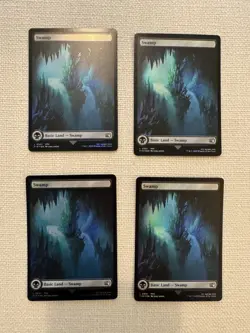 4x Swamp Foil Full Art L0301 Final Fantasy MTG Magic the Gathering NM - Image 2