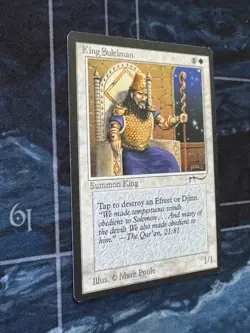 Magic the Gathering King Suleiman Arabian Nights White Rare Vintage NM/LP - Image 3