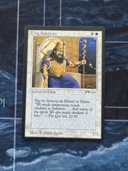 Magic the Gathering King Suleiman Arabian Nights White Rare Vintage NM/LP - Image 6