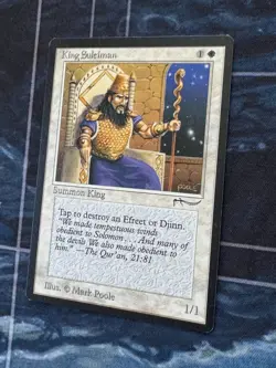 Magic the Gathering King Suleiman Arabian Nights White Rare Vintage NM/LP - Image 7