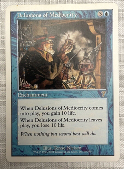 1x Delusions of Mediocrity - Seventh Edition - MTG - Magic the Gathering - LP - Image 3