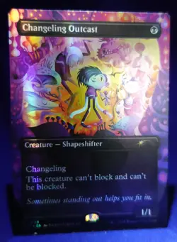 Changeling Outcast - MTG - Dbl Rainbow Foil Secret Lair Everyones Invited - NM - Image 1