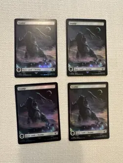 4x Swamp Foil Full Art L0300 Final Fantasy MTG Magic the Gathering NM - Image 1