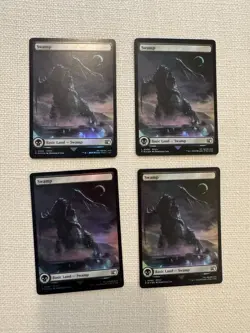 4x Swamp Foil Full Art L0300 Final Fantasy MTG Magic the Gathering NM - Image 2