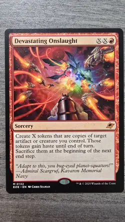 Devastating Onslaught (Mythic Rare) #132 Edge of Eternities MTG NM - Image 1