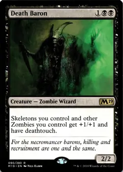 MTG Death Baron | Lightly Played | Core Set 2019 (M19) - Image 1