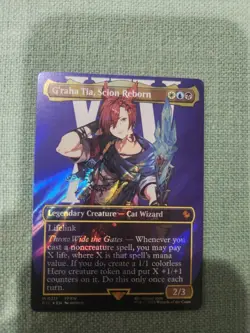 G'raha Tia, Scion Reborn  (Borderless) (SURGE FOIL) Final Fantasy (211) MTG - Image 4