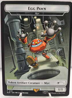 IN HAND - Egg Pawn - Myr Token ✨NON-FOIL✨ Secret Lair x Sonic - NM Magic MTG - Image 3