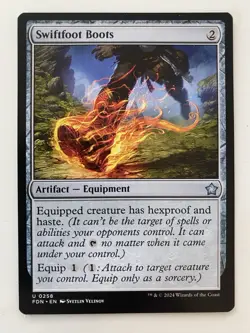 Swiftfoot Boots (0258) *Non-Foil* Base Foundations 2024 MTG FDN NM/MT Comb Ship - Image 1