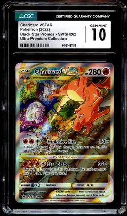 CGC 10 GEM MINT Charizard VSTAR SWSH262 FULL ART PROMO SWSH 262 Pokemon Card 159 - Image 2