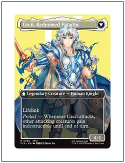 1x Cecil, Dark Knight, Borderless Art, Final Fantasy, MTG NM - Image 2