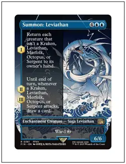 1x Summon: Leviathan, Borderless Art, Final Fantasy, MTG NM - Image 1