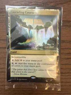 MTG Foil Cascading Cataracts Amonkhet - Foil Prerelease Promo - SEALED - Image 1