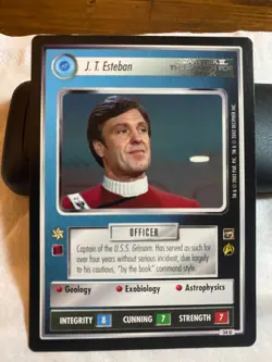 Star Trek CCG 1E TMP Set J. T. ESTEBAN Card - Image 1