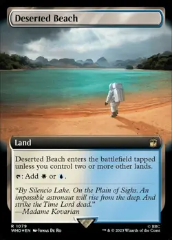 1x Deserted Beach - Surge Foil - Extended Art - MTG Doctor Who - NM-Mint, Engli - Image 1