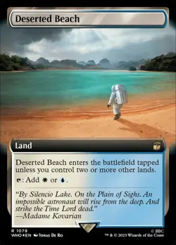 1x Deserted Beach - Surge Foil - Extended Art - MTG Doctor Who - NM-Mint, Engli - Image 2