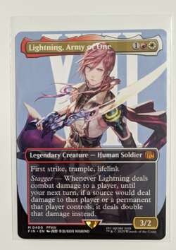 Final Fantasy MTG Magic The Gathering Lightning, Army of One Borderless Non Foil - Image 2