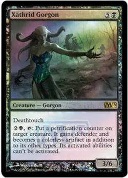 Magic the Gathering Xatrhid Gorgon Foil Promo Card MtG Wizards M13 Core 13 - Image 2