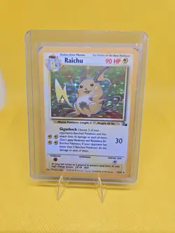 Raichu 14/62 Fossil Unlimited Holo Rare 1999 WOTC PokÃ©mon TCG Card - Image 1