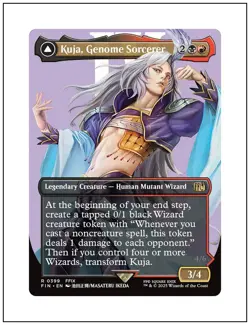 1x Kuja, Genome Sorcerer, Borderless Art, Final Fantasy, MTG NM - Image 1