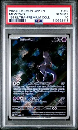 Pokemon TCG Mewtwo SVP 052 Black Star Promo Card PSA 10 - Image 1