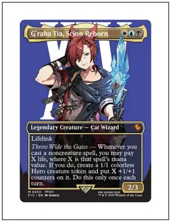 1x G'raha Tia, Scion Reborn, Borderless Art, Final Fantasy, MTG NM - Image 1