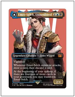 1x Emet-Selch, Unsundered, Borderless Art, Final Fantasy, MTG NM - Image 1
