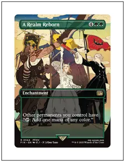 1x A Realm Reborn, Borderless Art, Final Fantasy, MTG NM - Image 1