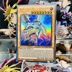 Yugioh Blue-Eyes Abyss Dragon MAMA-EN056 Ultra Rare 1st Ed Near Mint - Image 1