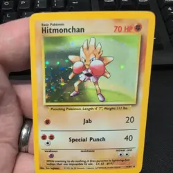 Hitmonchan 7/102 Holo 1999 WOTC Pokémon TCG Card Base Set - Image 2