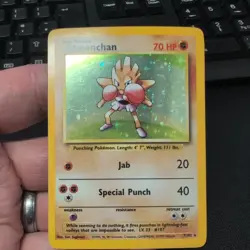 Hitmonchan 7/102 Holo 1999 WOTC Pokémon TCG Card Base Set - Image 3