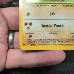 Hitmonchan 7/102 Holo 1999 WOTC Pokémon TCG Card Base Set - Image 7