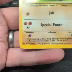 Hitmonchan 7/102 Holo 1999 WOTC Pokémon TCG Card Base Set - Image 8