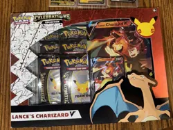 Pokemon TCG Celebrations Collection Lance's Charizard V Box - Image 1
