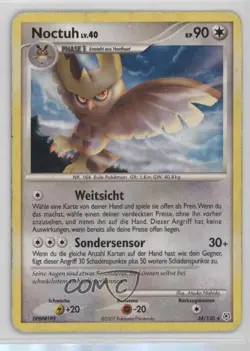 Noctowl German Pokémon Diamond & Pearl Base Set #34 2007 15fy - Image 4