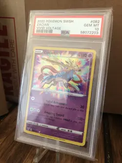 Pokemon SWSH Vivid Voltage Zacian Amazing Rare 082 PSA 10 GEM MINT Ships Fast!!! - Image 3