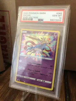 Pokemon SWSH Vivid Voltage Zacian Amazing Rare 082 PSA 10 GEM MINT Ships Fast!!! - Image 9