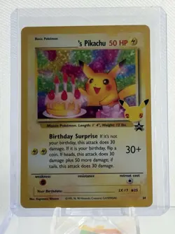 Pokémon TCG Holo Pikachu Birthday Celebrations Classic Collection NM (C-3) - Image 1