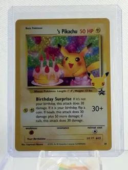 Pokémon TCG Holo Pikachu Birthday Celebrations Classic Collection NM (C-3) - Image 4