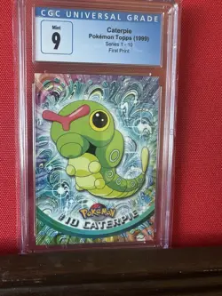 Caterpie Pokémon Topps (1999) Series 1 - 10 First Print CGC 9 - Image 1