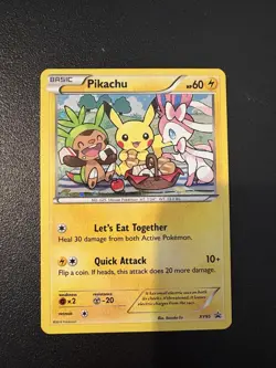 Pokemon Card Rare Holo Pikachu XY Promo  XY95 Chespin Sylveon - Image 1