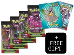 Pokemon: 5 BOOSTERS:  4x Shrouded Fable Booster + 1x Journey Together Portfolio! - Image 1