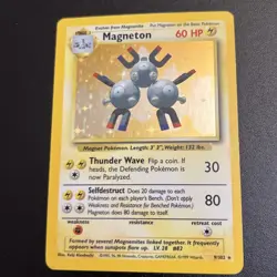 Magneton Base Set Unlimited Holo Rare Card 9/102 WOTC Vintage Pokemon TCG - Image 12