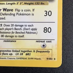 Magneton Base Set Unlimited Holo Rare Card 9/102 WOTC Vintage Pokemon TCG - Image 4
