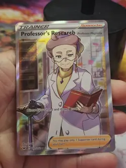 RAW! NM Pokemon Sword & Shield Base Set Professor's Research 201/202 Full Art - Image 12